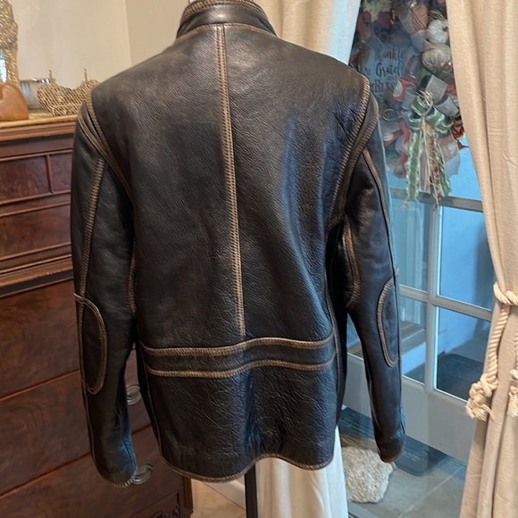 Leather Motorcycle Jacket - Picture 2 of 16